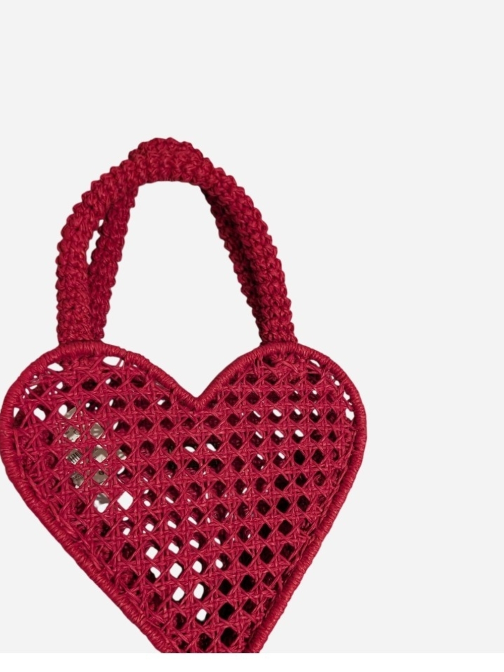 J. Crew Red Heart Woven Mini Bag